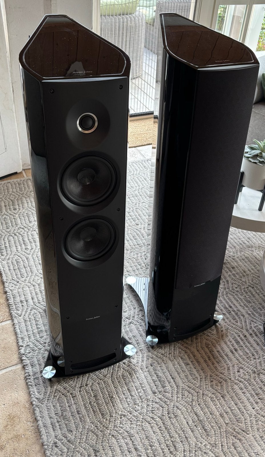 Sonus Faber Venere 2.5 Zwart Vloerstaande Luidsprekers, Ophalen, Gebruikt, Vloerstaande luidspreker, Overige merken