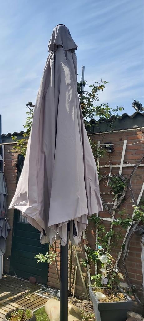 Kantelbaar parasol 3x3m aluminium parasol grijs parasol, Tuin en Terras, Parasols, Ophalen, Kantelbaar, Nieuw, 2 tot 3 meter