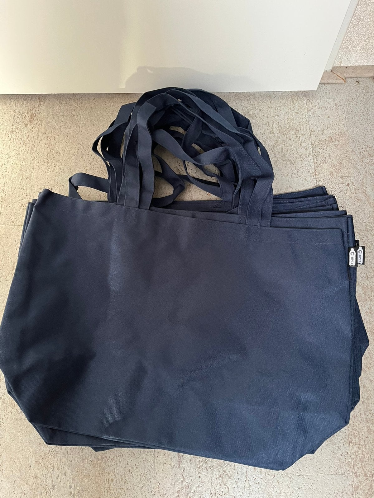 •11x schoudertassen/ shoppers - donker blauw, 30 cm of meer, Blauw, Ophalen of Verzenden, Nieuw