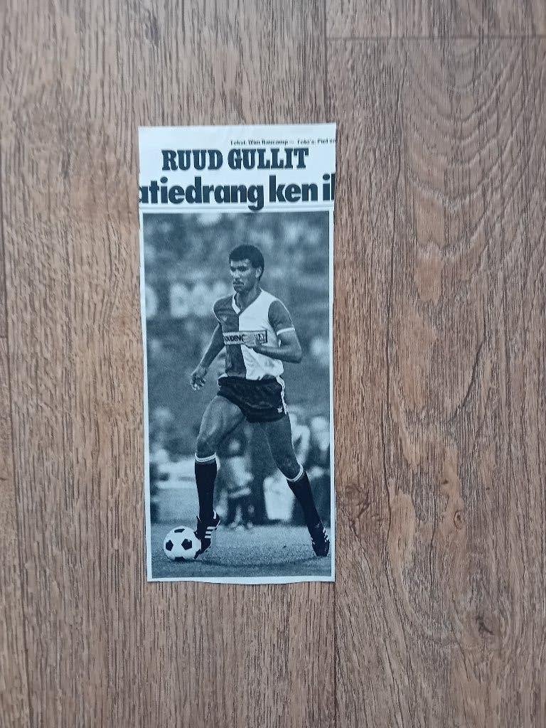 Knipsel - Ruud Gullit - Feyenoord, Verzamelen, Ophalen of Verzenden, Gebruikt, Feyenoord, Poster, Plaatje of Sticker