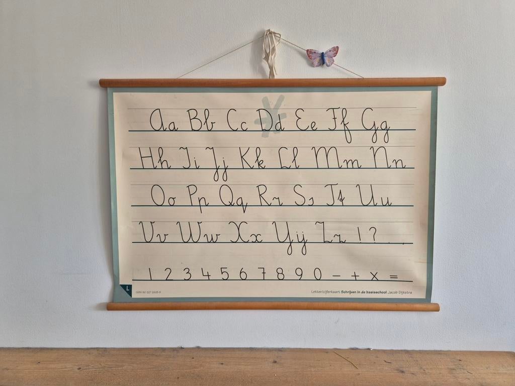 School Letter en Cijfer kaart, Antiek en Kunst, Ophalen of Verzenden, Aardrijkskunde