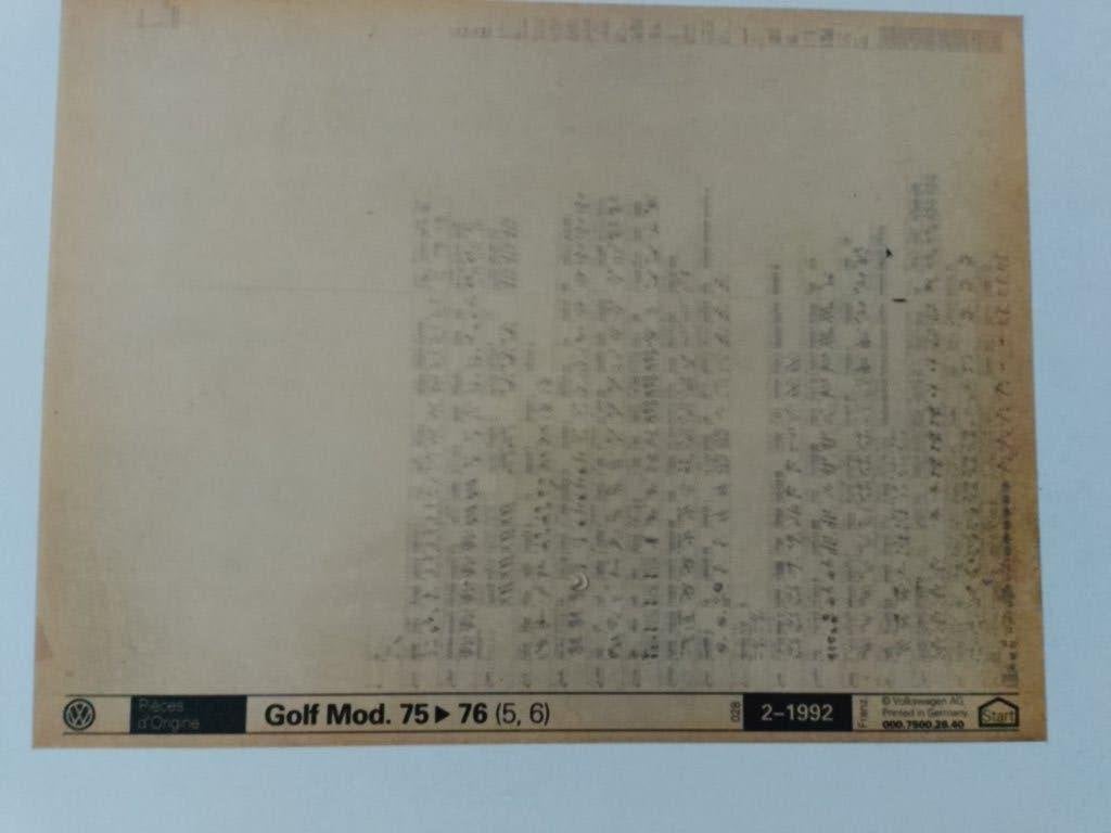Vw Golf 1 /Jetta + GTi 1975-76 dealer Microfiche onderdelen, Ophalen of Verzenden, Gelezen, Volkswagen