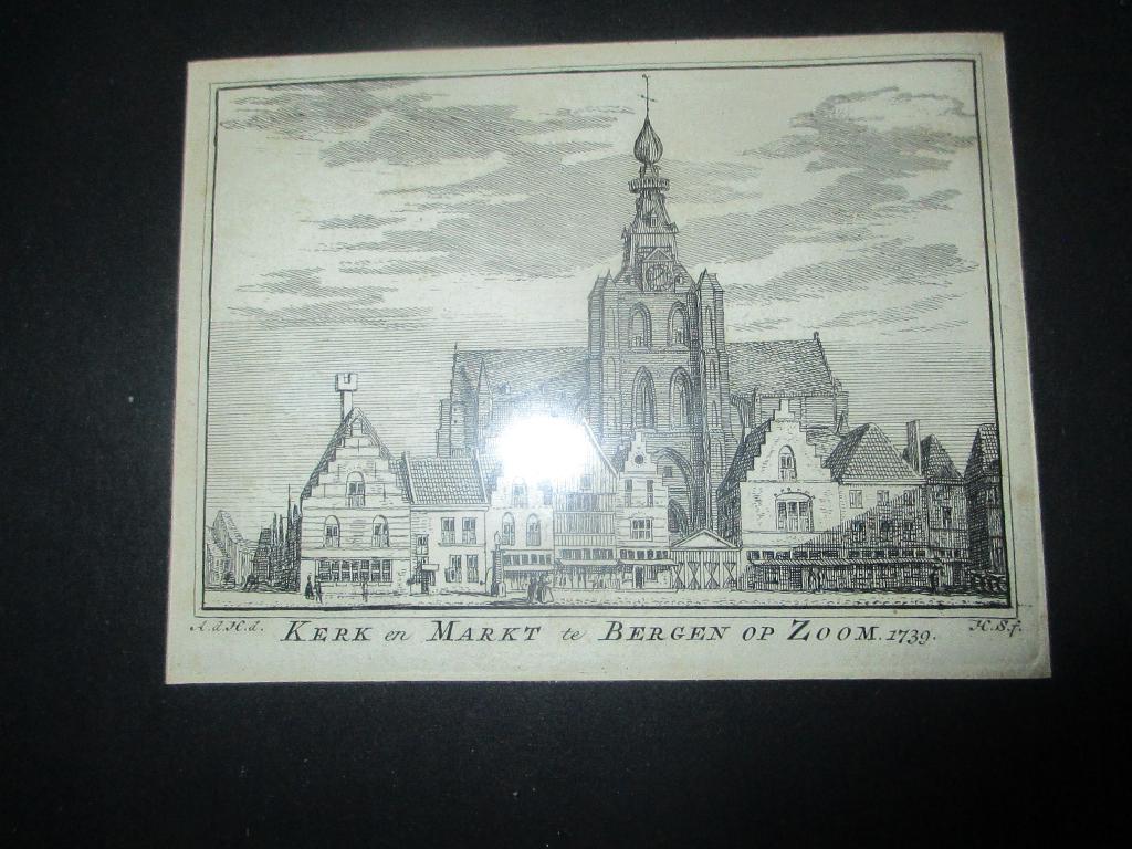 Een klein schilderijen uit Bergen op Zoom  ., Antiek en Kunst, Ophalen of Verzenden