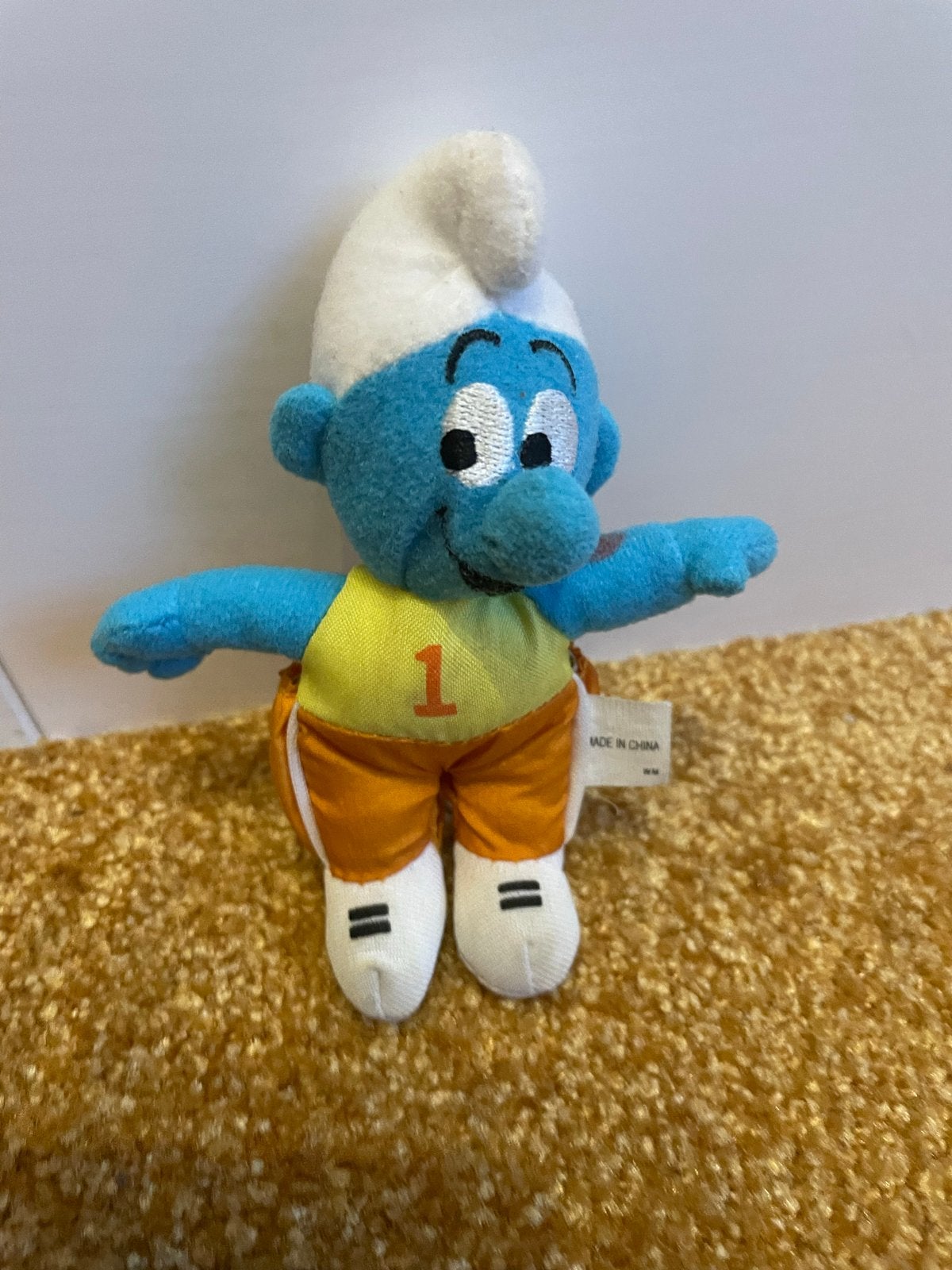 Schattige Smurf vintage knuffel, Verzenden, Gebruikt, Overige Smurfen, Poppetje, Figuurtje of Knuffel