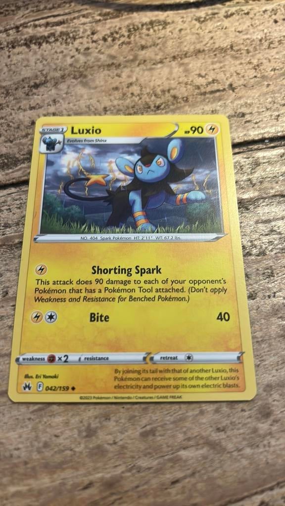 Luxio pokemon kaart, Ophalen of Verzenden, Zo goed als nieuw