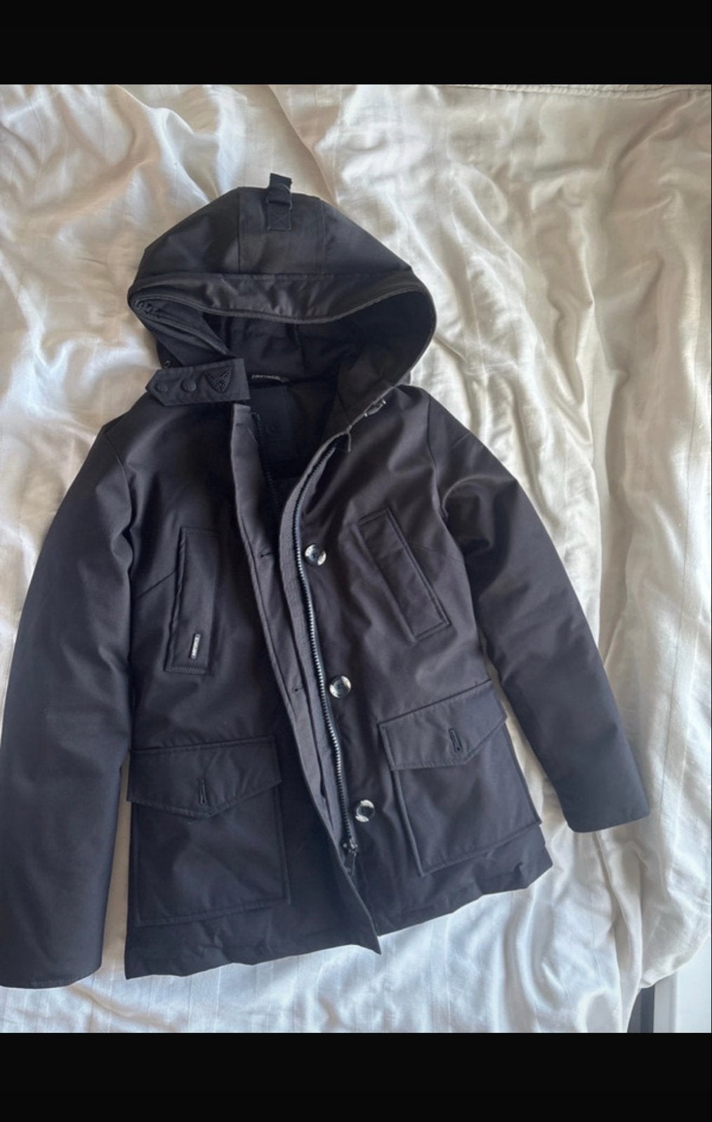Nieuwe Airforce Parka Jas - Snelle Verzending, Verzenden, Nieuw, Maat 34 (XS) of kleiner, Zwart