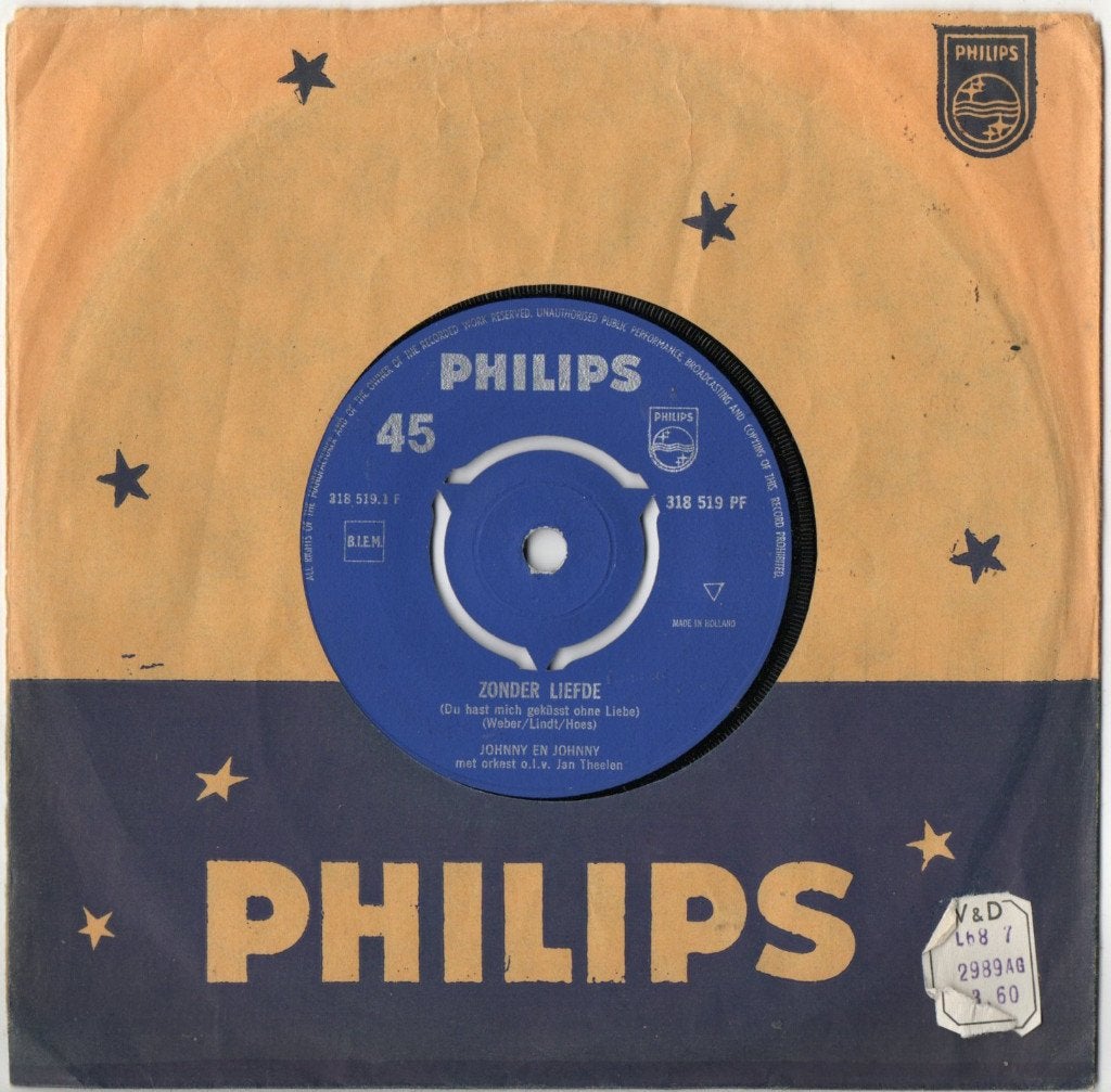 Johnny En Johnny – Zonder Liefde, Ophalen of Verzenden, Zo goed als nieuw, 7 inch, Levenslied of Smartlap