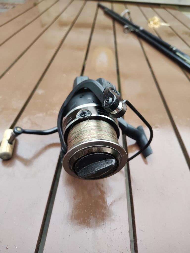 Okuma INC 6000 bigpit karpermolen, Watersport en Boten, Hengelsport | Algemeen, Ophalen of Verzenden, Zo goed als nieuw, Molen