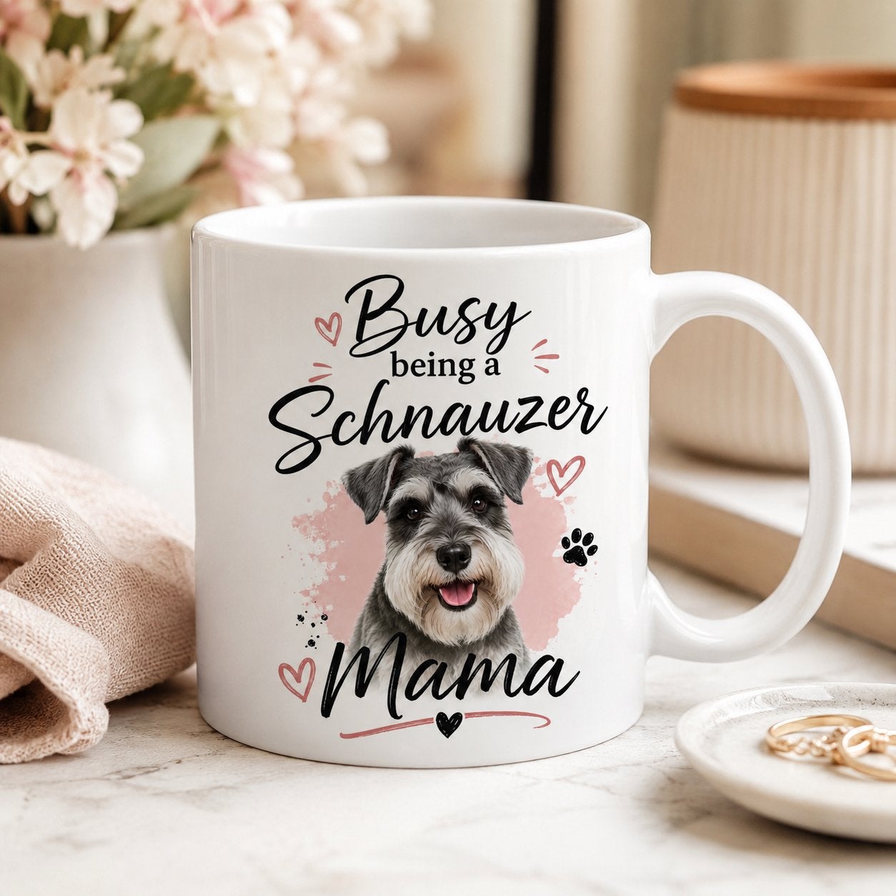 Busy being a Schnauzer Mama - Mok, Dieren en Toebehoren, Verzenden, Nieuw