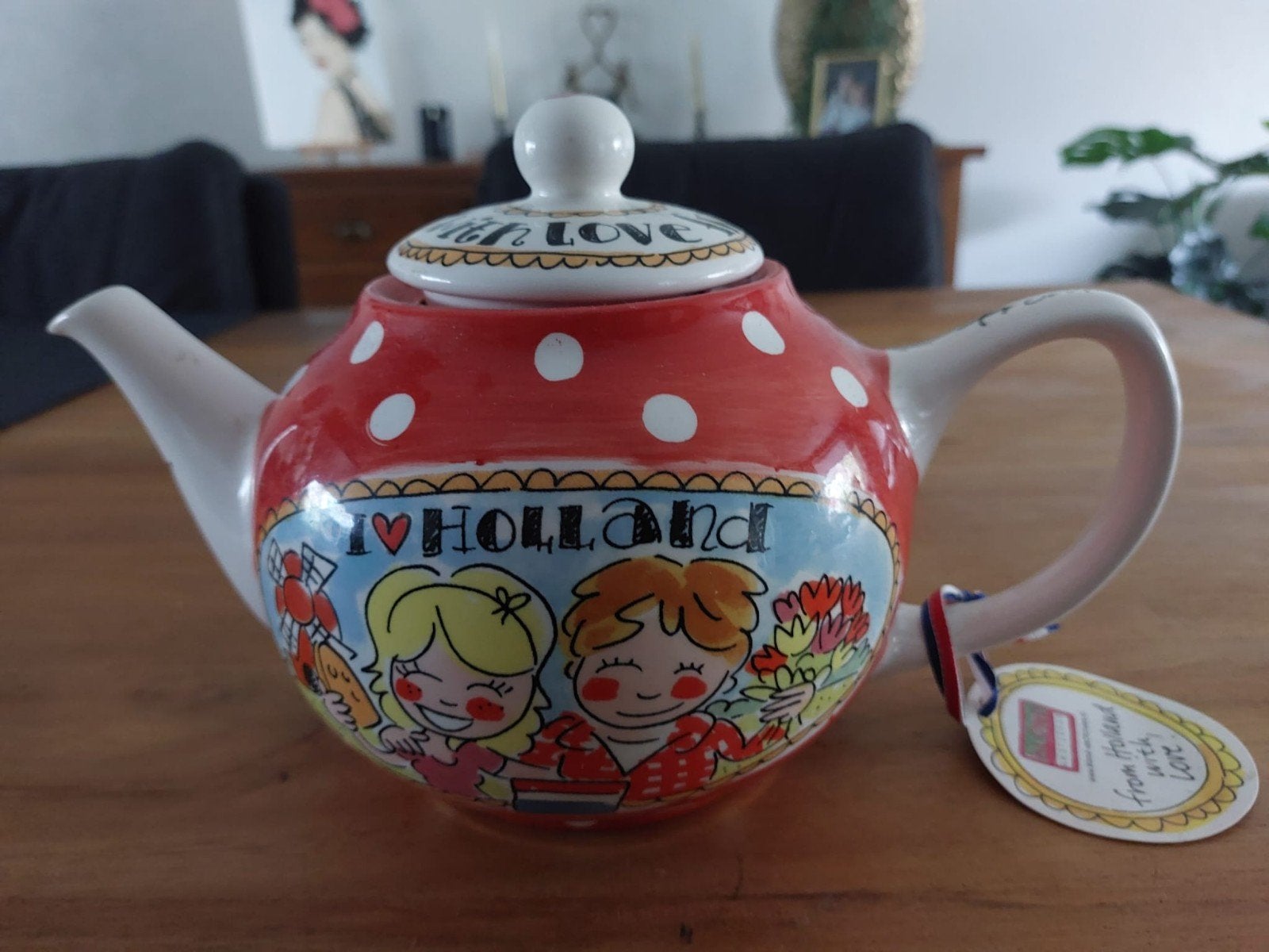 Theepot I Love Holland Blond Amsterdam - Nieuw, Ophalen, Overige stijlen, Nieuw, Rood