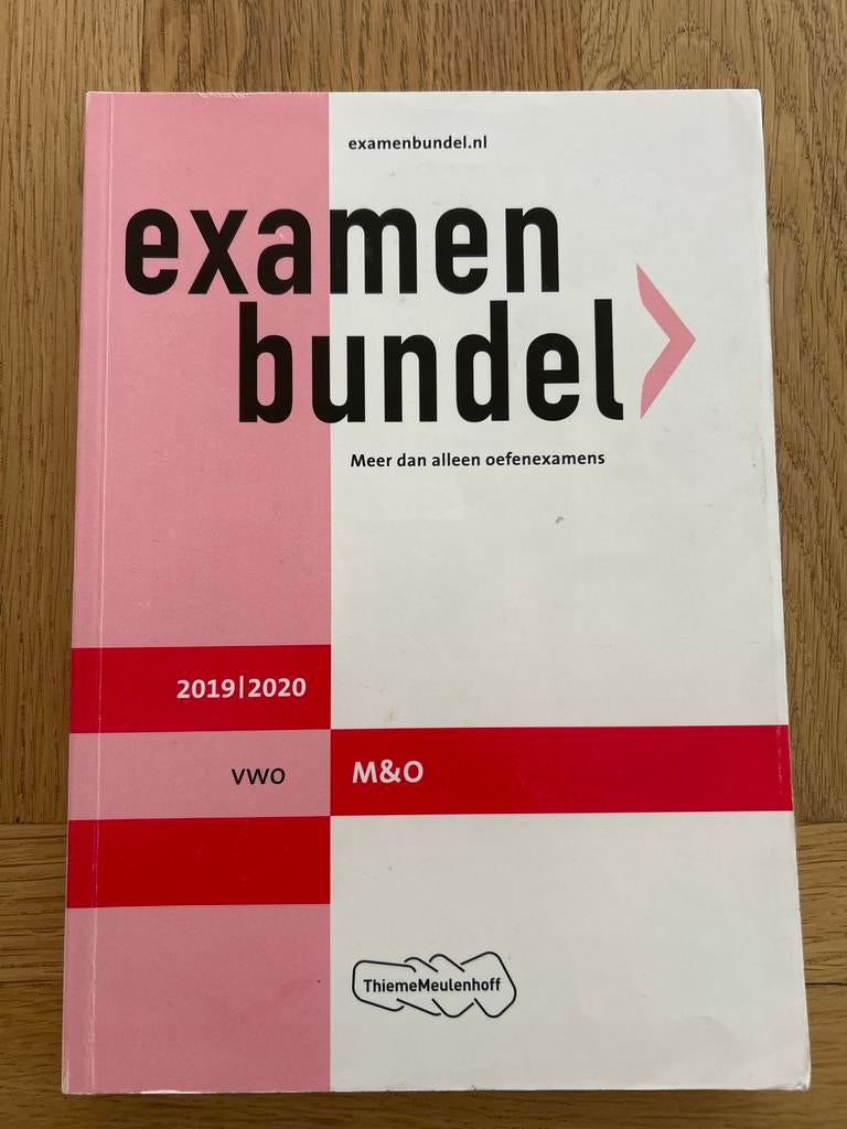 Examenbundel VWO M&O 2019/2020 - Zo goed als nieuw, Ophalen of Verzenden, Gamma, Zo goed als nieuw, WO