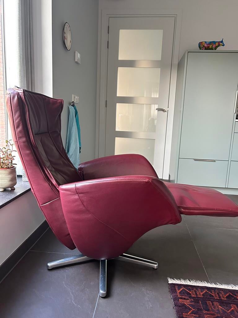 Relaxfauteuil leder.  Vraagprijs € 400,00, Ophalen, Leer