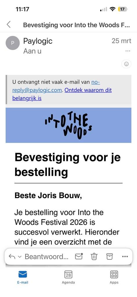 In to the woods vrijdagticket, Eén persoon