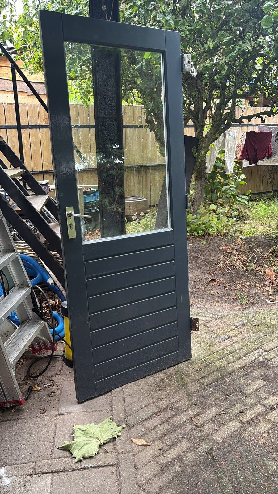 Hard hout buiten deur., Gebruikt, 80 tot 100 cm, Ophalen of Verzenden, Buitendeur