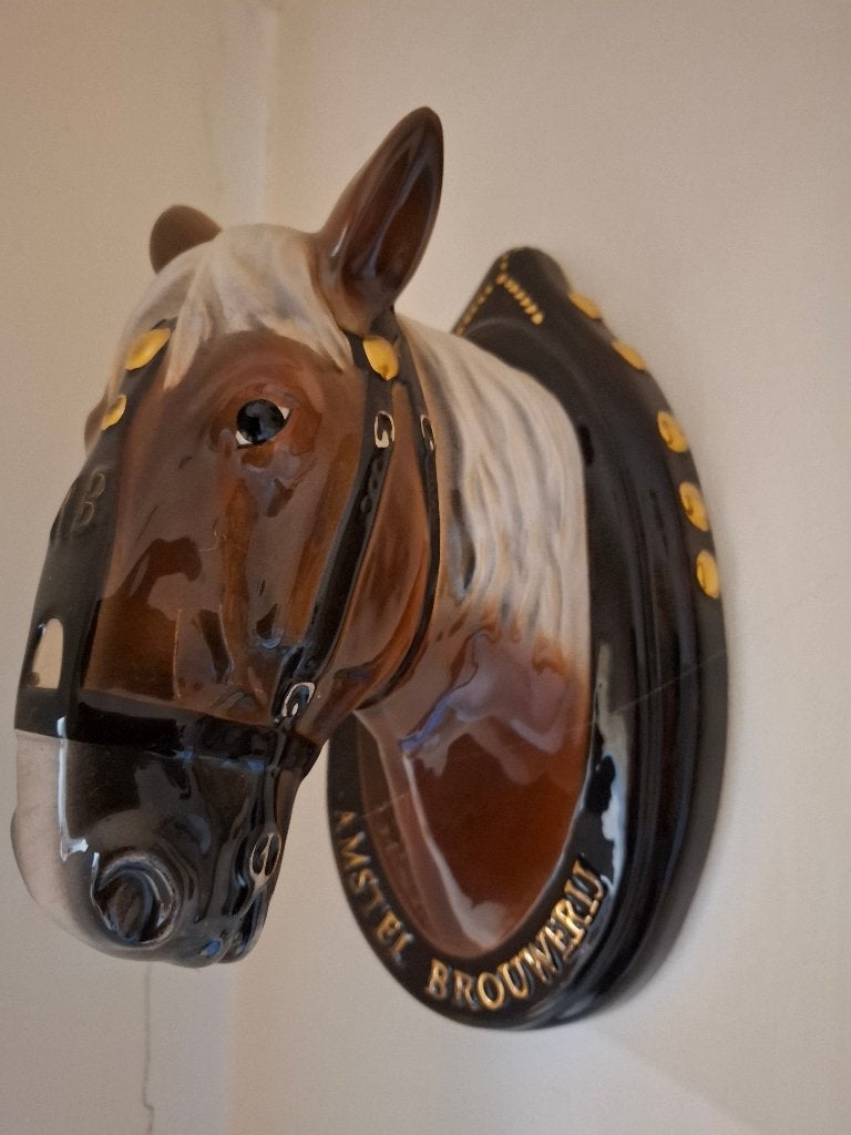 amstel paarden hoofd, Verzamelen, Ophalen, Zo goed als nieuw, Overige typen, Amstel