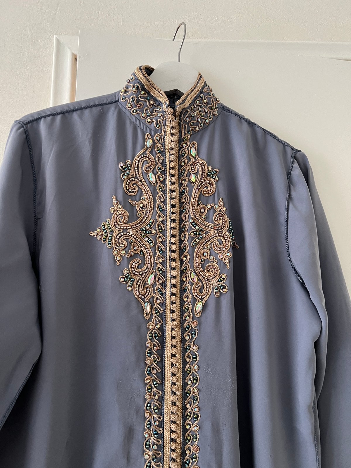 Marokkaanse kaftan grijs maat : M/ L, Overige typen, Zo goed als nieuw, Grijs, Ophalen