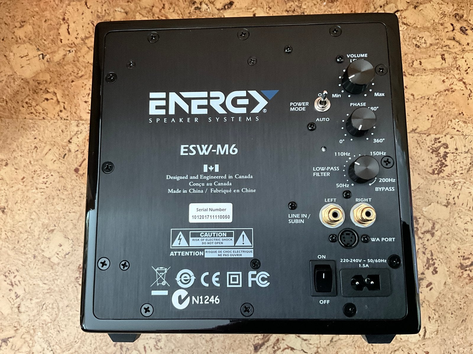 ENERGY ESW-M6 800W Powered Subwoofer Krachtige Actieve Sub