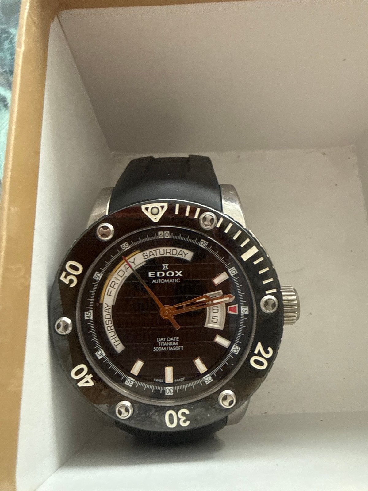 Edox Class 1 Titanium Automatic Horloge, Ophalen of Verzenden, Zo goed als nieuw