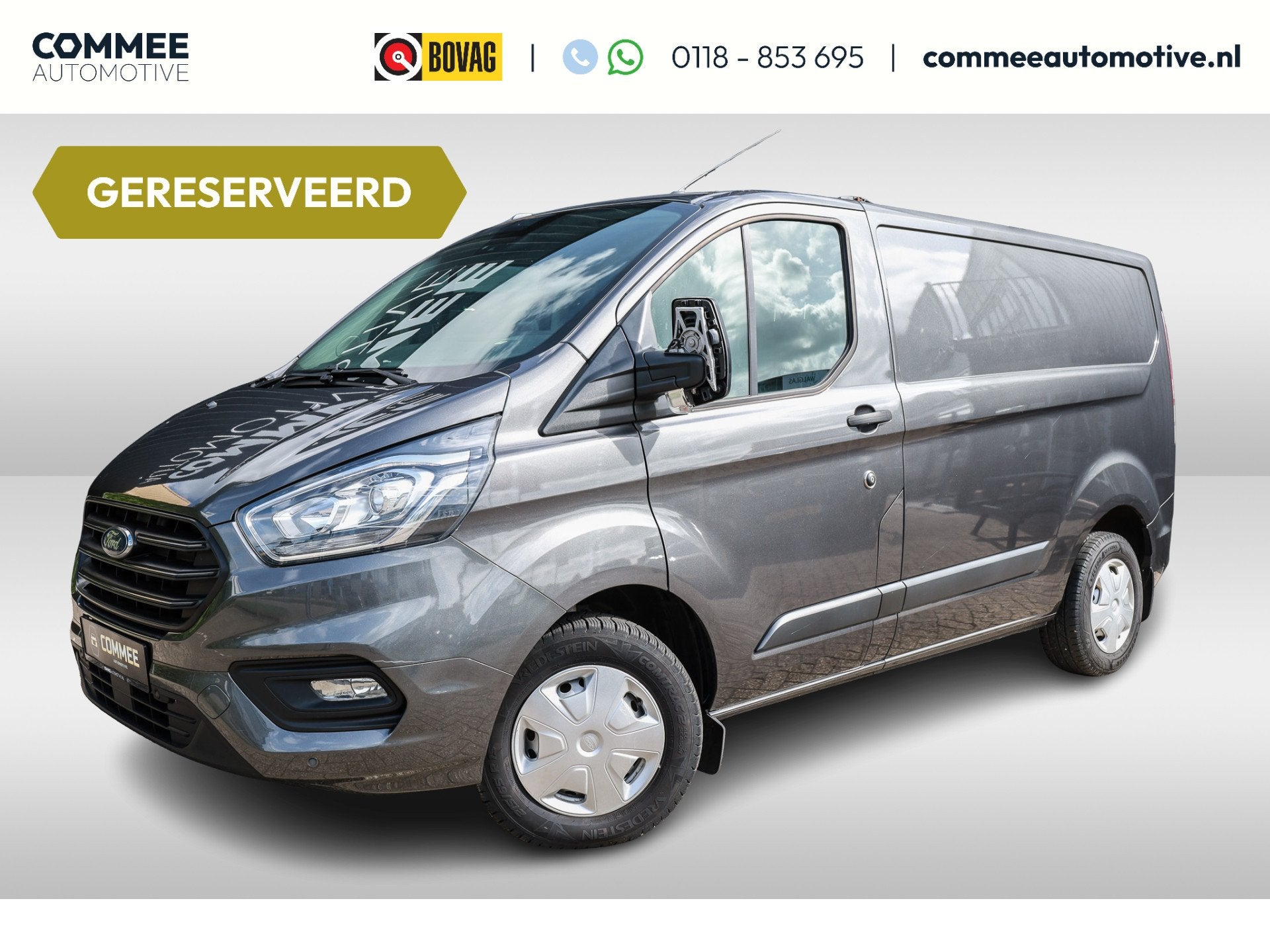 Ford Transit Custom 280 2.0 TDCI L1H1 Trend Apple CP / Andro, Auto's, Voorwielaandrijving, Dealer onderhouden, Stof, Zwart
