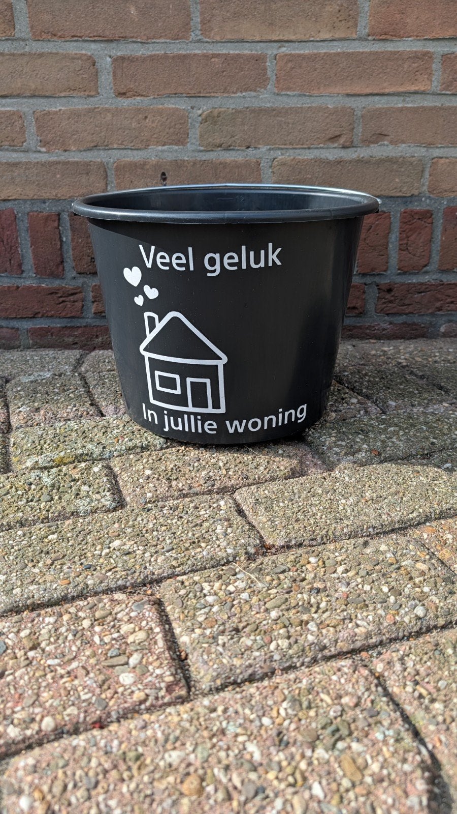 emmer met tekst, Huis en Inrichting, Emmers, Ophalen of Verzenden, Nieuw, Kunststof, Met handgreep