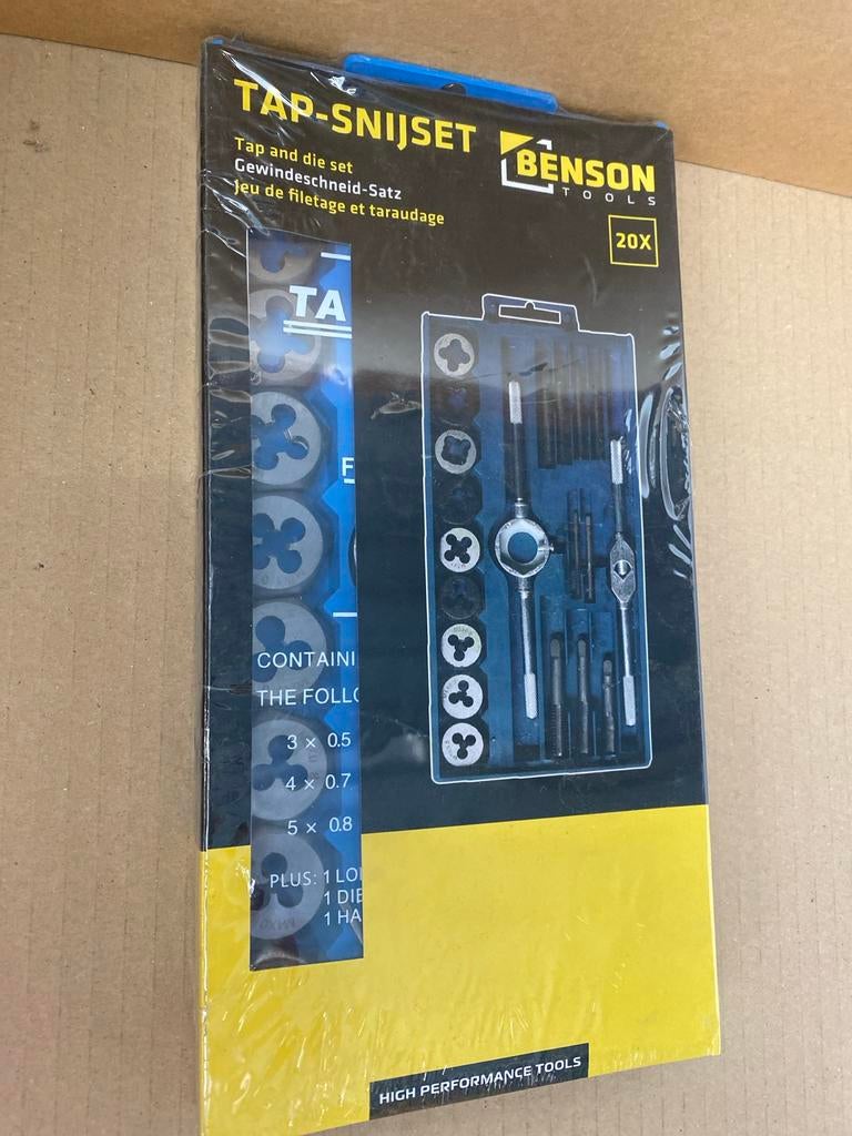 Benson Tools Tap-Snijset 20-delig - Nieuw in verpakking, Onbekend, Nieuw, Ophalen of Verzenden, Onbekend