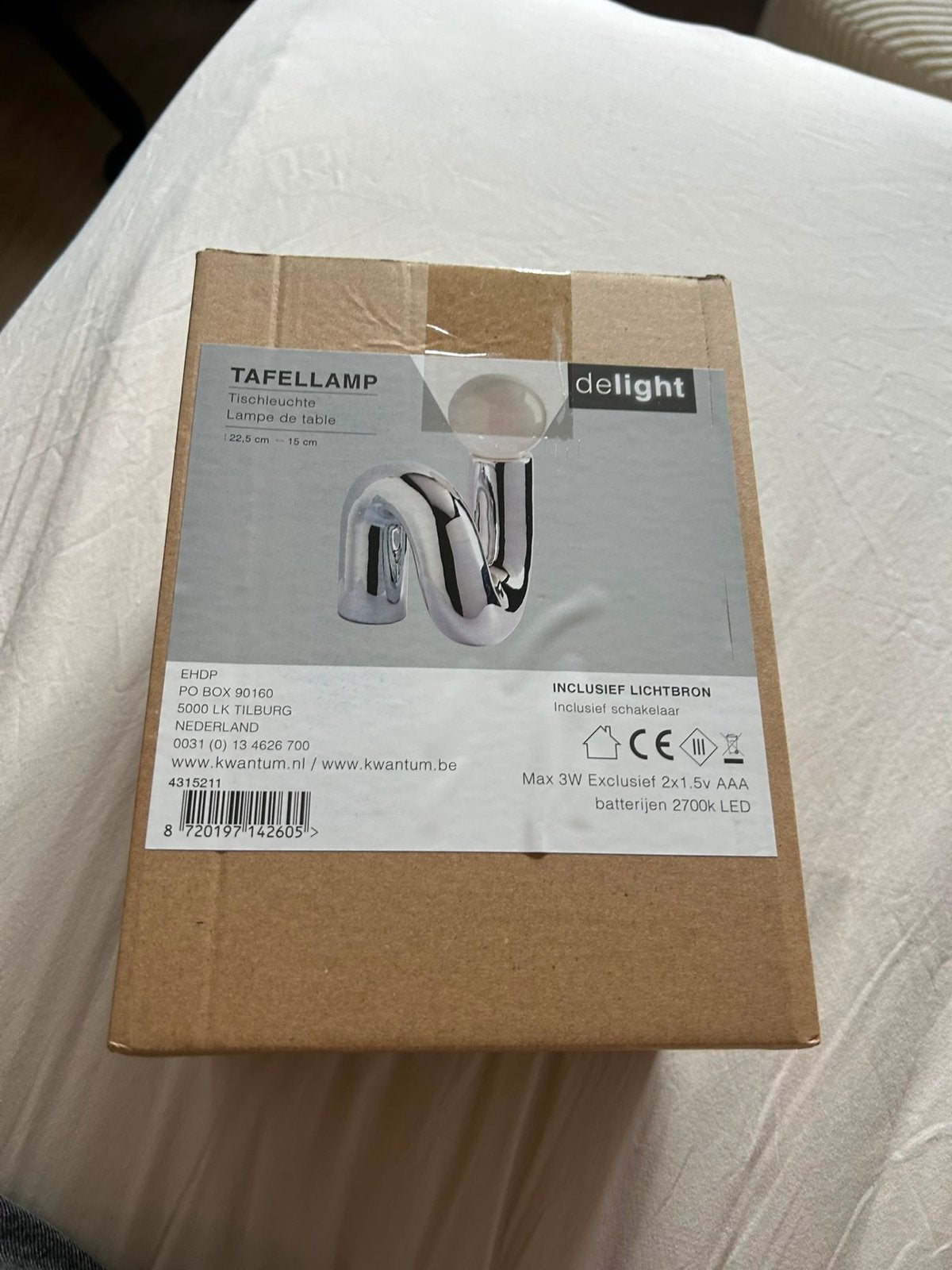2x Delight Tafellamp met LED verlichting en schakelaar, Overige merken, Nieuw, Ophalen of Verzenden, Sfeerlamp
