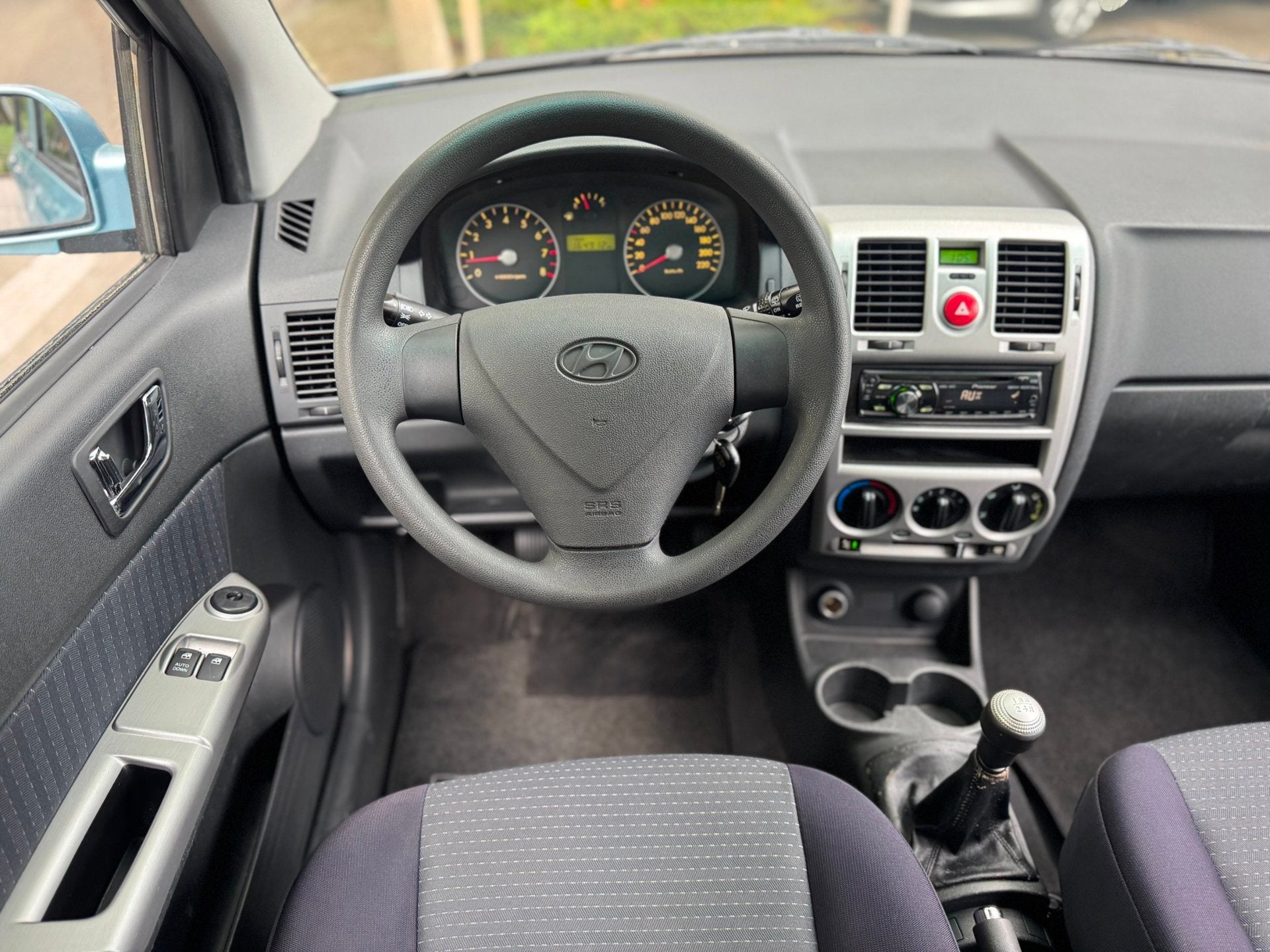 Hyundai Getz 1.4i Active Cool Airco trekhaak NWE APK Goed on, Auto's, Voorwielaandrijving, 450 kg, 4 cilinders, Blauw
