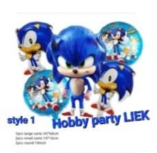 Sonic 12 delige set (5+5+2) ballonnen nr S86, Hobby en Vrije tijd, Feestartikelen, Ophalen of Verzenden, Nieuw, Versiering, Verjaardag