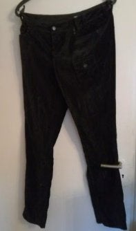 Als NIEUW didi Fluweel broek Zwart valt als W34 taille 42 cm, Maat 38/40 (M), Verzenden, Zwart, Zo goed als nieuw