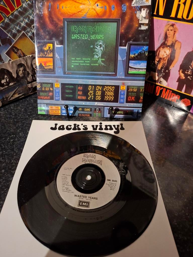 Iron Maiden - Wasted Years (Single Vinyl)  1986, Ophalen of Verzenden, Gebruikt, 7 inch