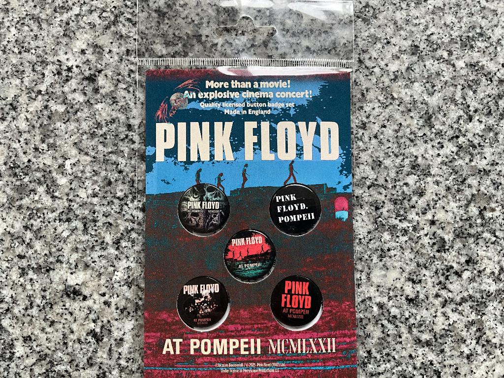 Live In Pompeii Pin/Buttons  van Pink Floyd, Live In Pompeii Pin/Buttons  van Pink Floyd, Nieuw, Ophalen of Verzenden, Emmen