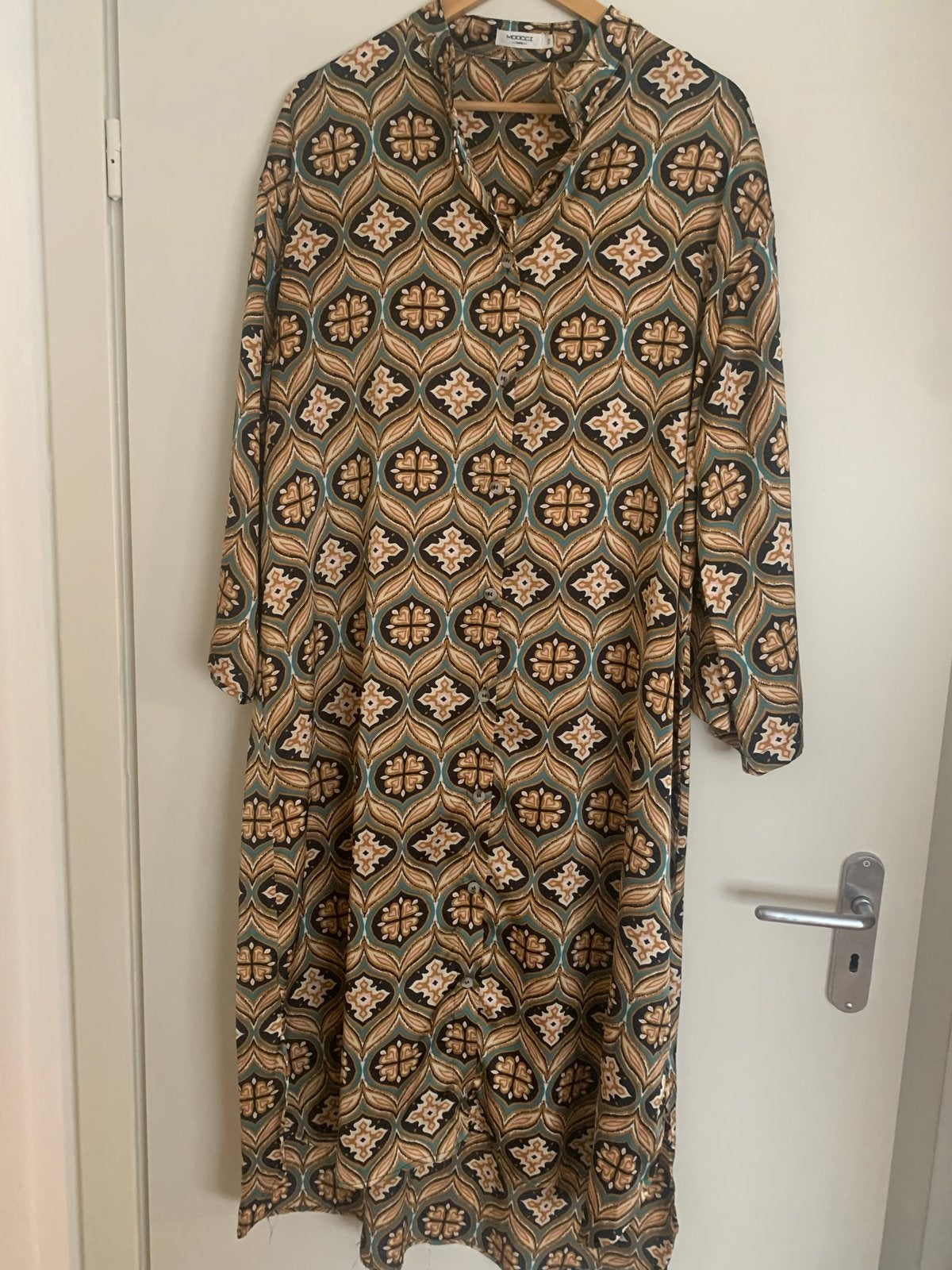 Mooie Moocci blousejurk met patroon, Kleding | Dames, Meerkleurig, Maat 42/44 (L), Nieuw, Ophalen of Verzenden