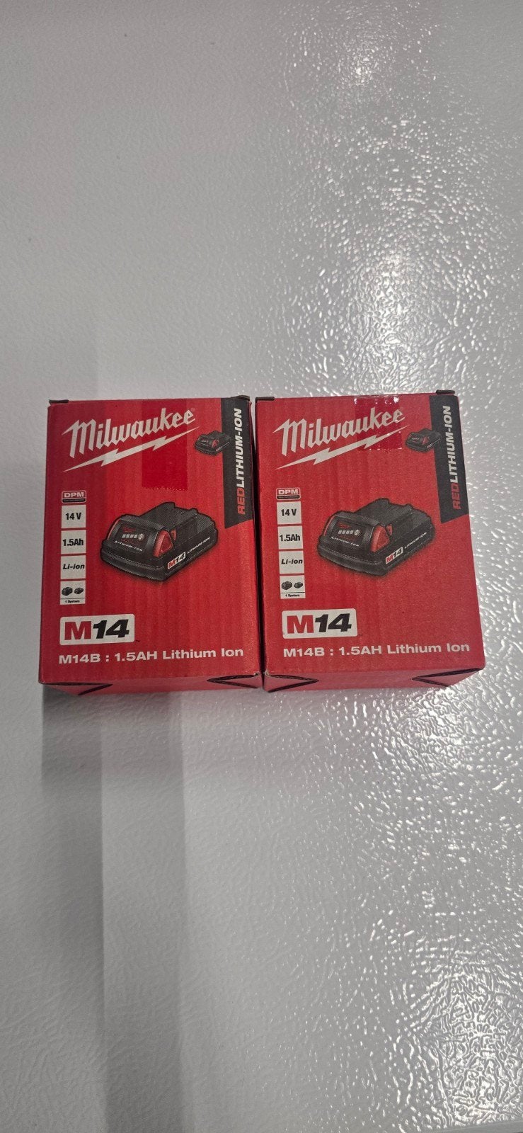 Milwaukee M14B 1.5Ah Li-ion Accu (2 stuks), Ophalen of Verzenden, Nieuw