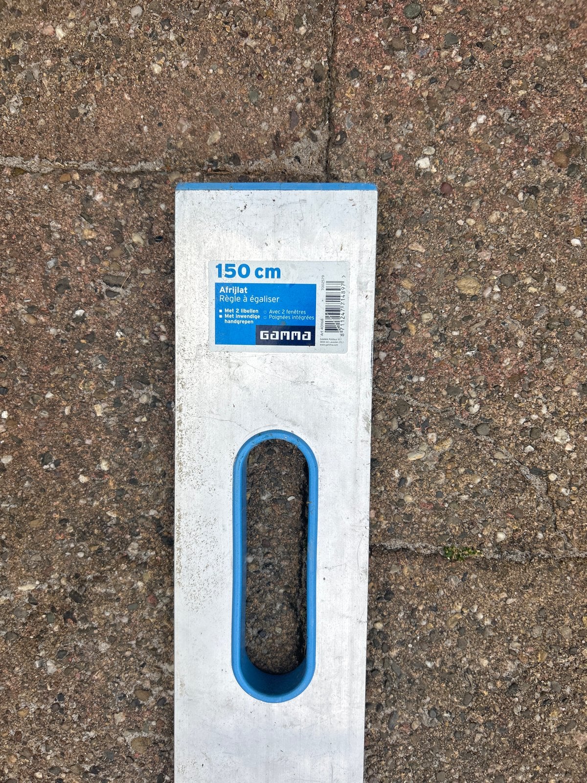 Gamma afrijlat 150 cm - Waterpas, Ophalen, Gebruikt, Waterpas, Overige merken
