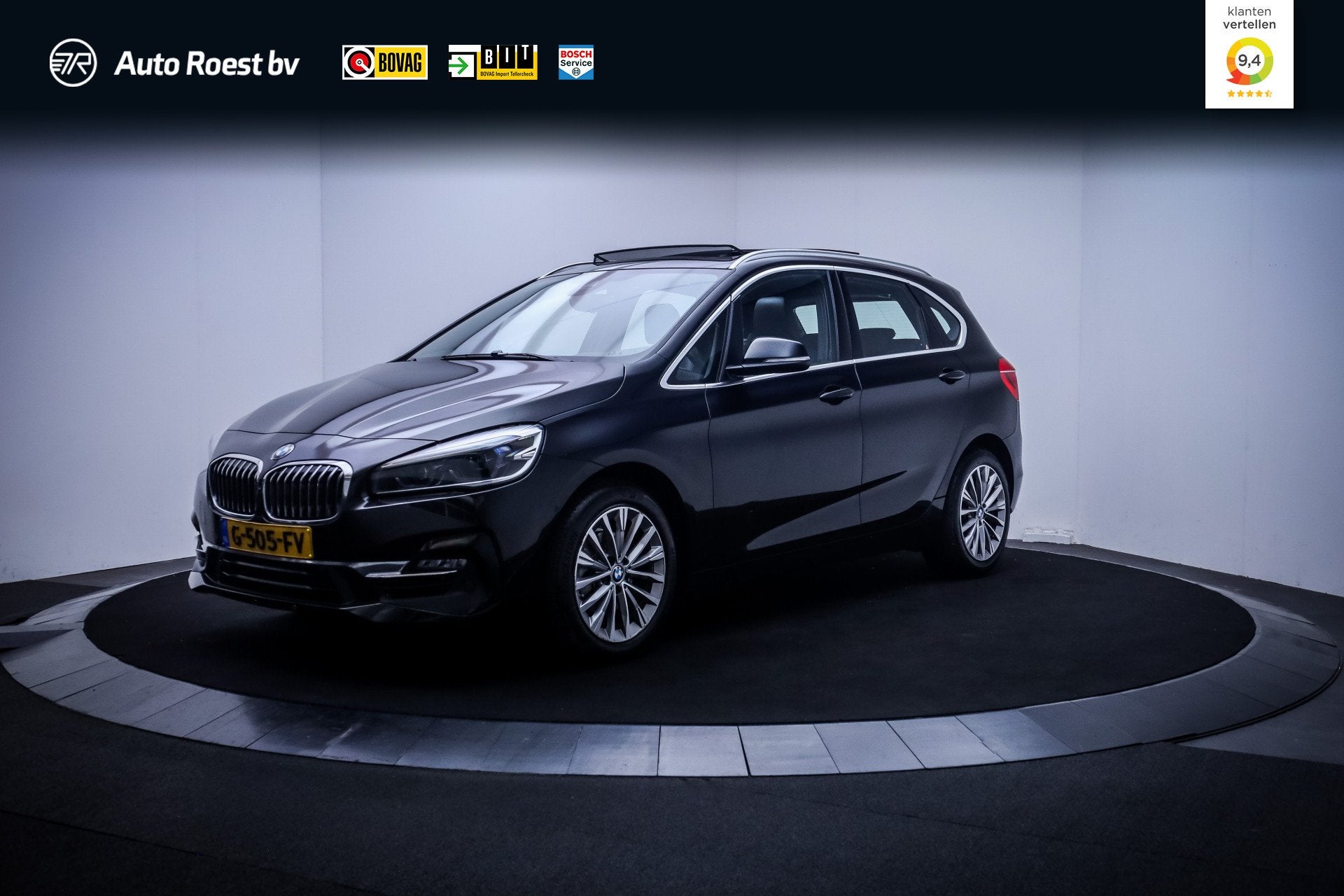 BMW 2 Serie Active Tourer 218iA High Executive AFGEKOCHT BMW, Dealer onderhouden, Gebruikt, Zwart, Bedrijf