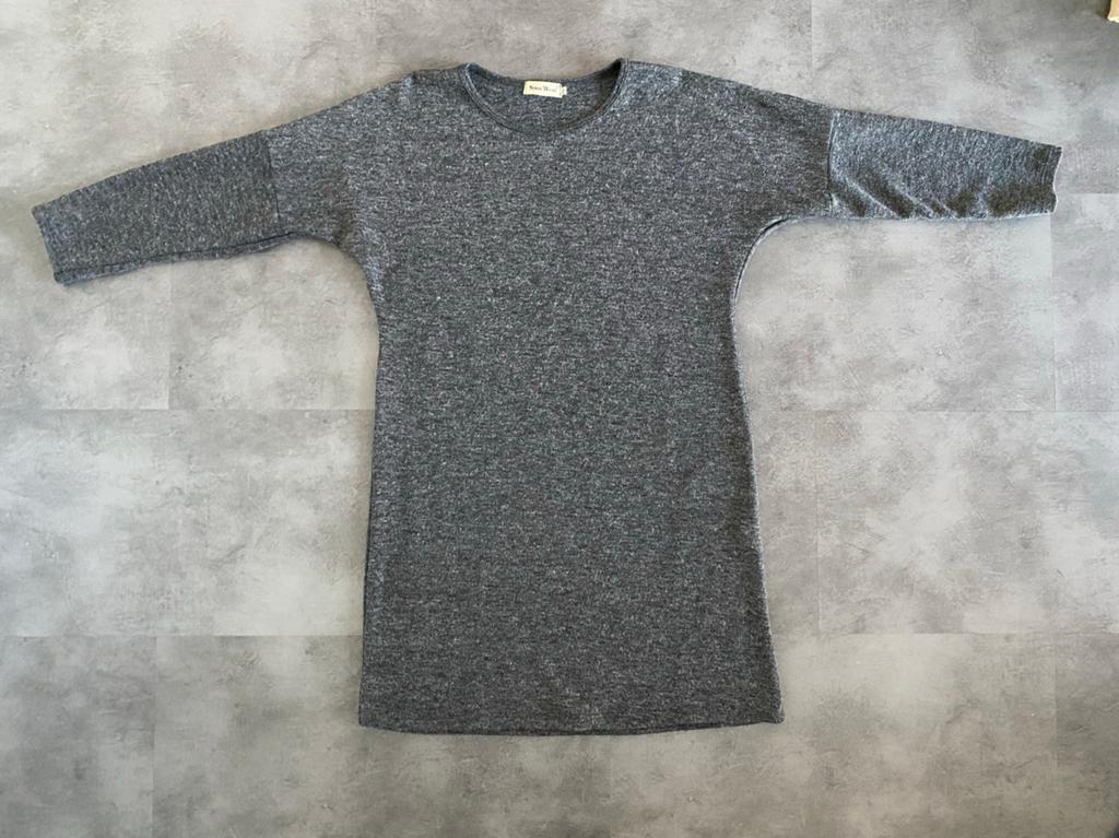 Grijs jurkje van Sensi Wear maat S/M, Kleding | Dames, Jurken, Maat 38/40 (M), Ophalen of Verzenden, Zo goed als nieuw, Grijs