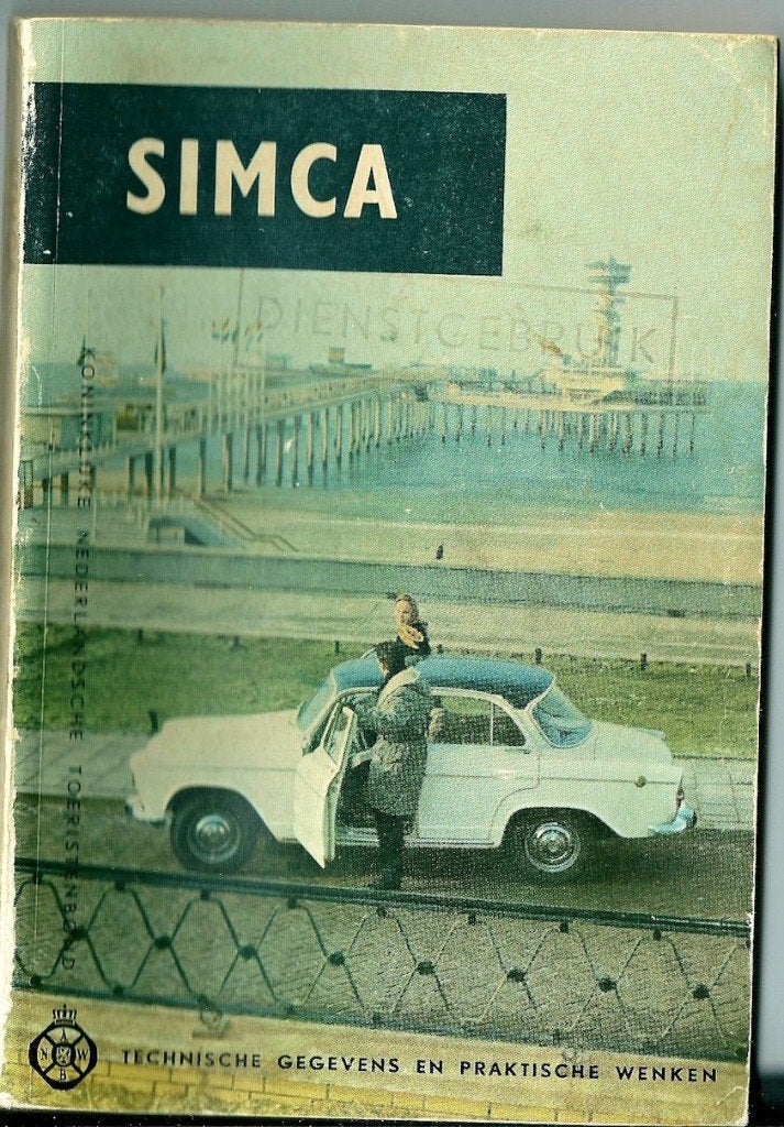 Simca Aronde ANWB Technische Handleiding / vraagbaak, Ophalen of Verzenden