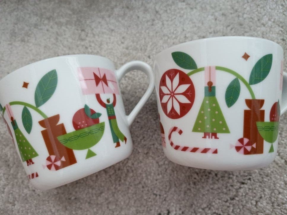 IKEA Vinterfest Kerst Mokken Set - 2 Stuks, Ophalen of Verzenden