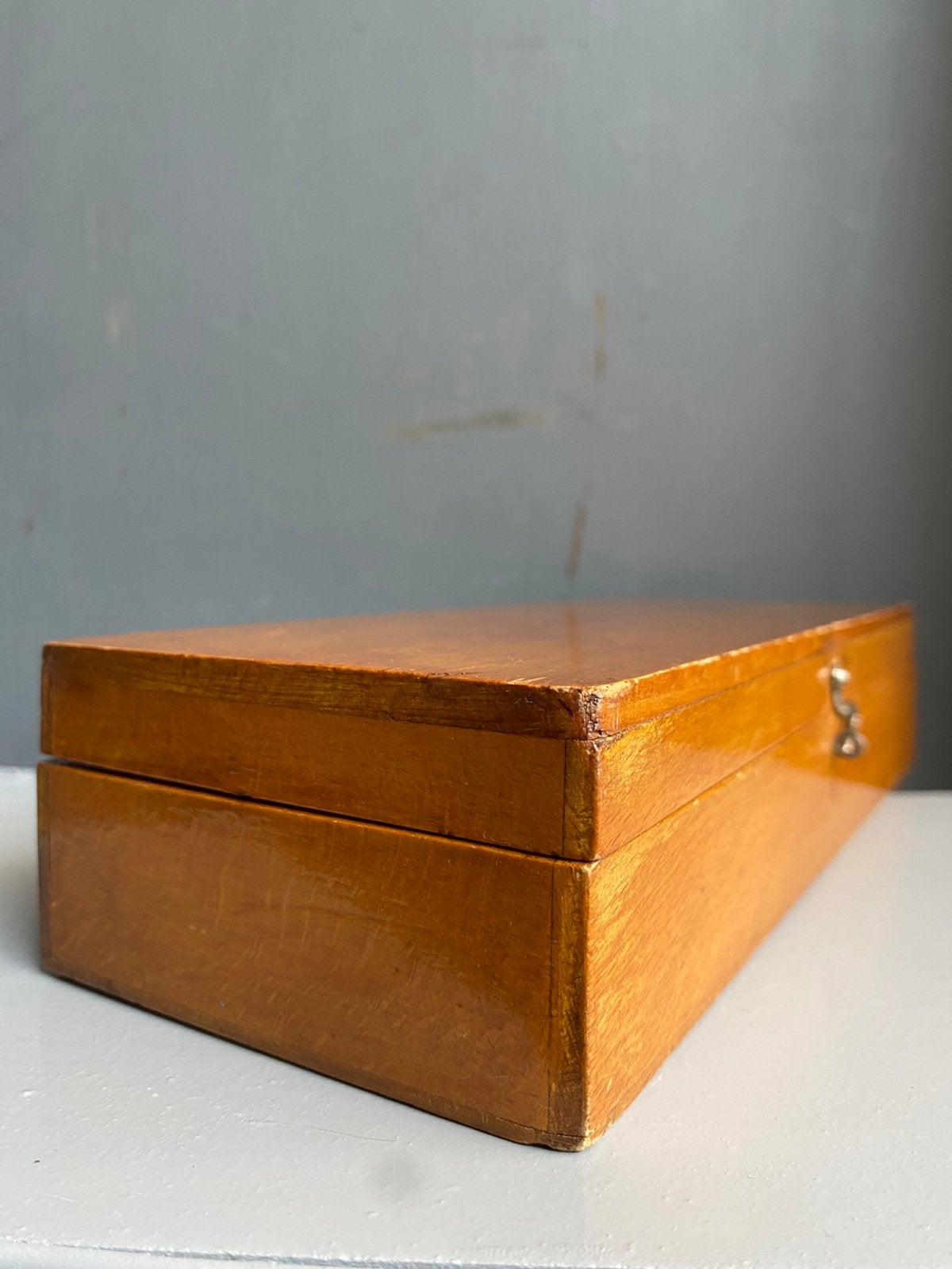 Klein vintage houten kistje!, Minder dan 50 cm, Gebruikt, Minder dan 50 cm, Ophalen of Verzenden