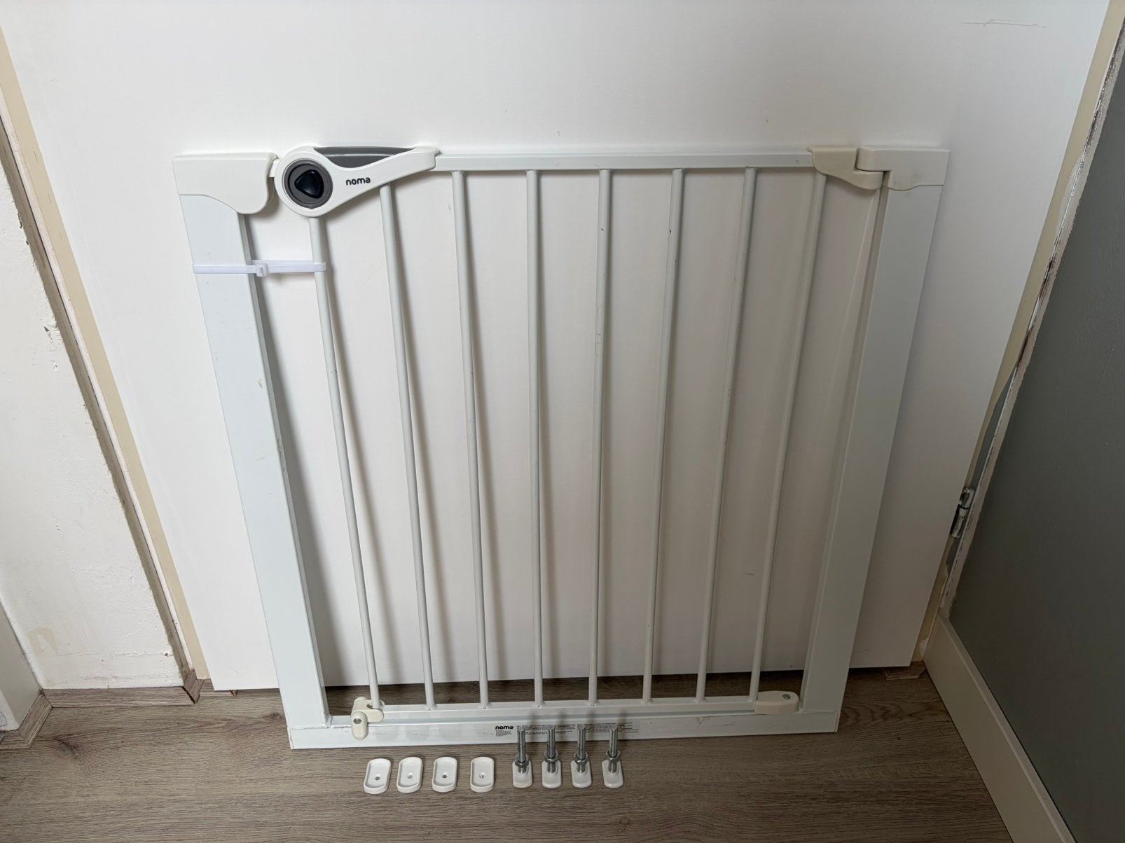Noma Traphekje zonder Boren - Klembevestiging 75-82 cm, Kinderen en Baby's, Traphekjes, Ophalen, Zo goed als nieuw, Klemhekje