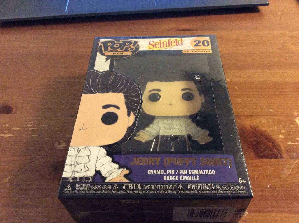 Funko Pop Pin. Seinfeld Jerry (puffy shirt) Nr 20 Enamel pin, Ophalen of Verzenden, Nieuw