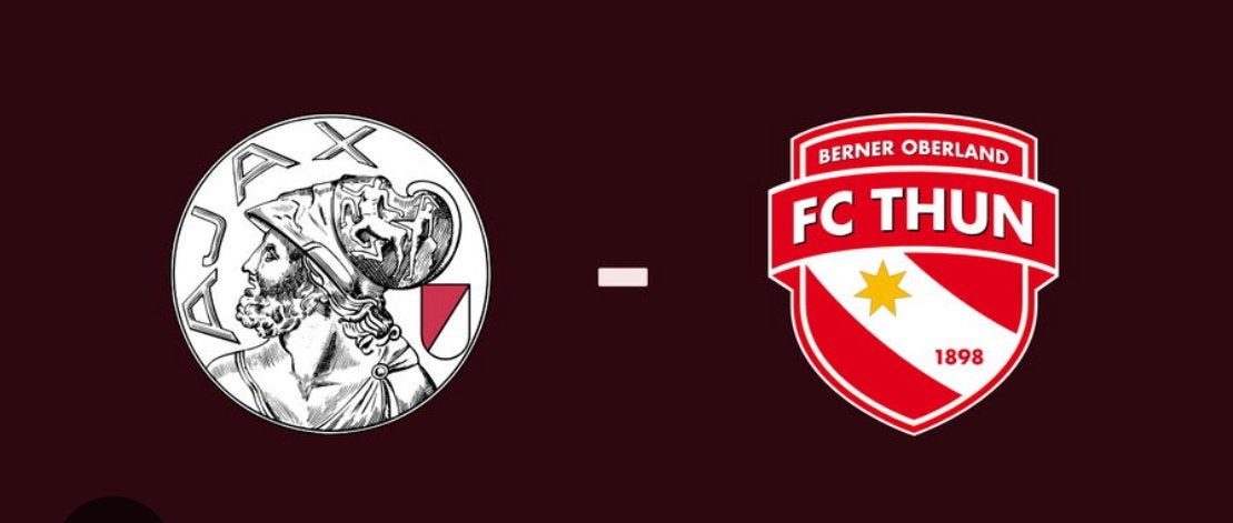 1 kaart Ajax - FC Thun vak 413, Eén persoon