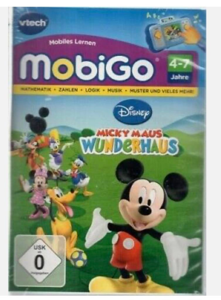 VTECH 80-250504 MobiGo Lernspiel Micky Maus Wunderhaus Neu!, Ophalen, Zo goed als nieuw
