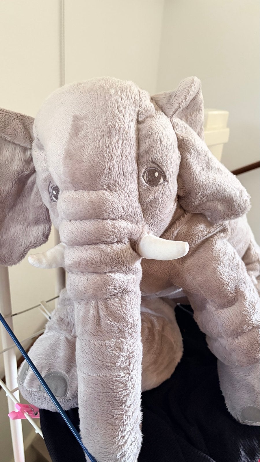 Grote IKEA Olifant Knuffel - Zacht en Grijs, IKEA, Grijs, Ophalen of Verzenden, Zo goed als nieuw