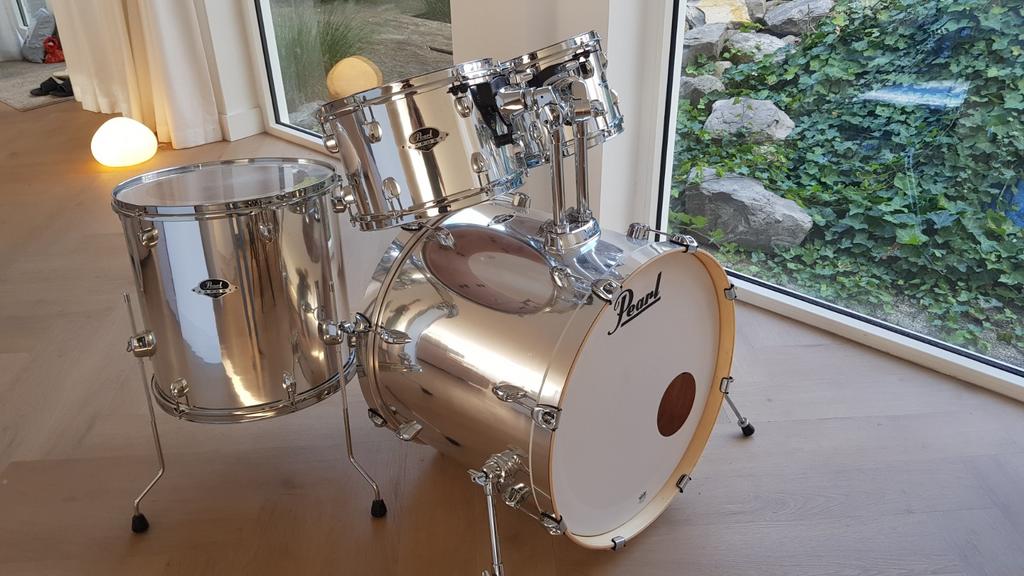 Drumstel Pearl Export Chroom shellset, Ophalen, Zo goed als nieuw, Drums of Percussie
