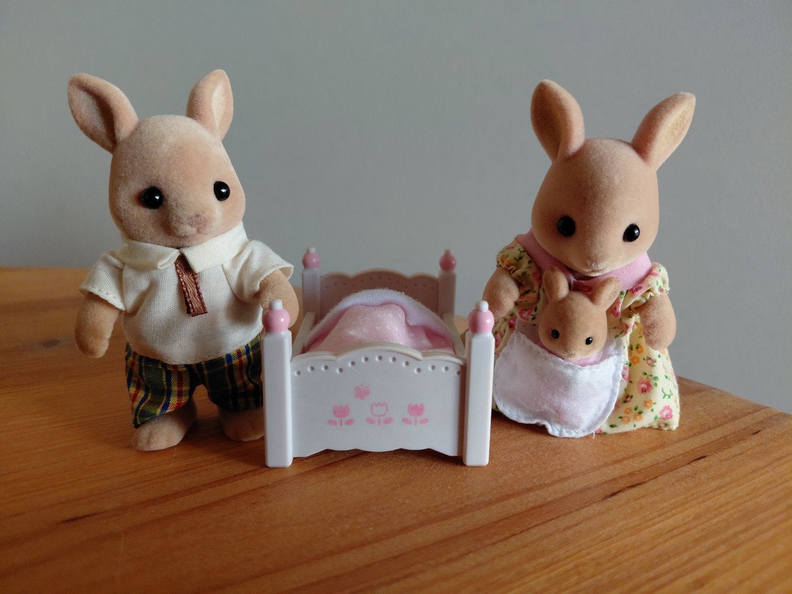 Sylvanian Families kangoeroe/vader/moeder/mini/bed, Ophalen of Verzenden, Poppenhuis