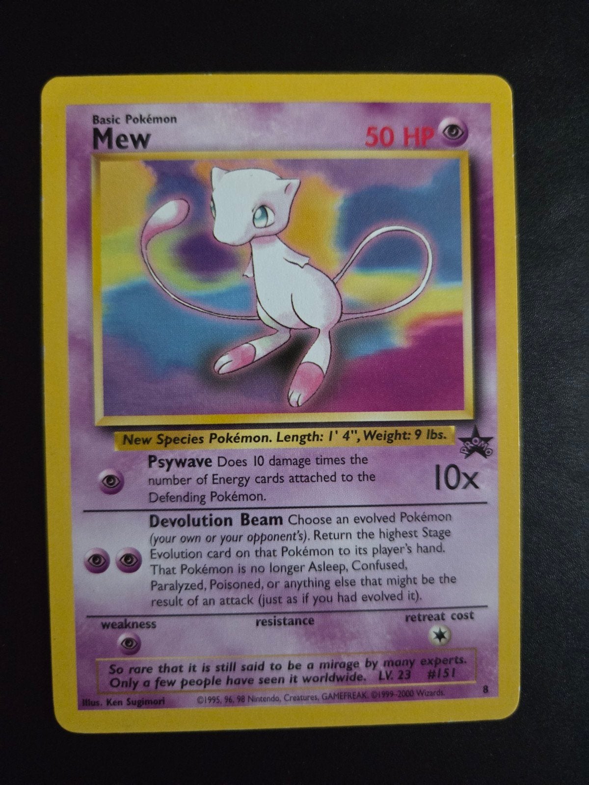 Mew Black Star Promo 8, Ophalen of Verzenden, Gebruikt
