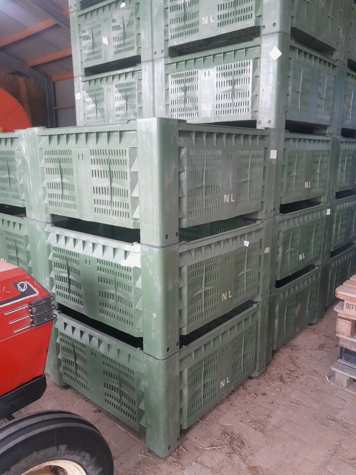 Palletbox hooiruif voerbak slowfeeder krat opslag 110x110, Ophalen, Zo goed als nieuw, Hooinet