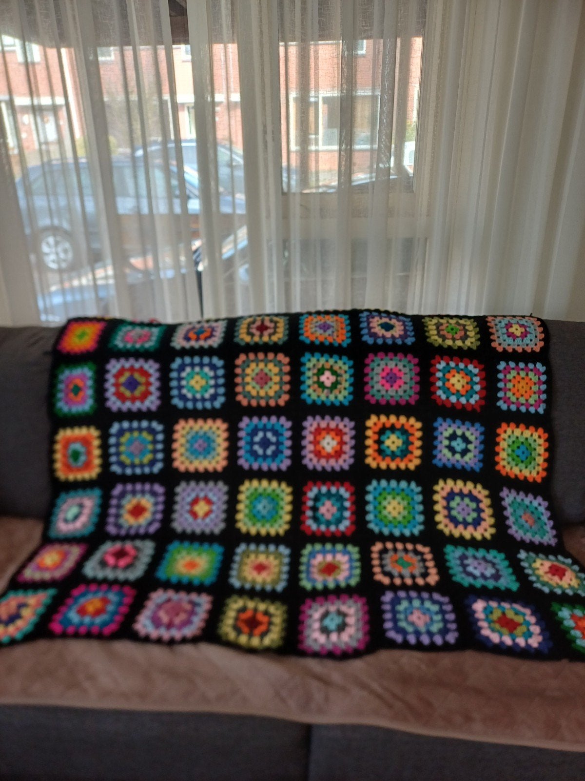 gehaakte deken-sprei-plaid nieuw, Ophalen of Verzenden, Nieuw, Acryl, Plaid