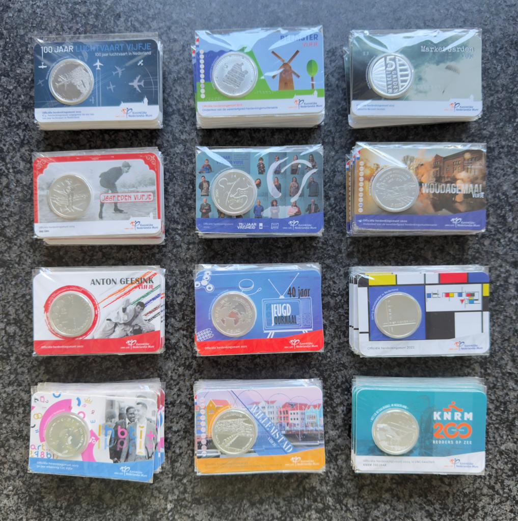 Herdenkingsmunten 96 stuks coincard unc inc map, Ophalen of Verzenden, Koningin Beatrix, Euro's